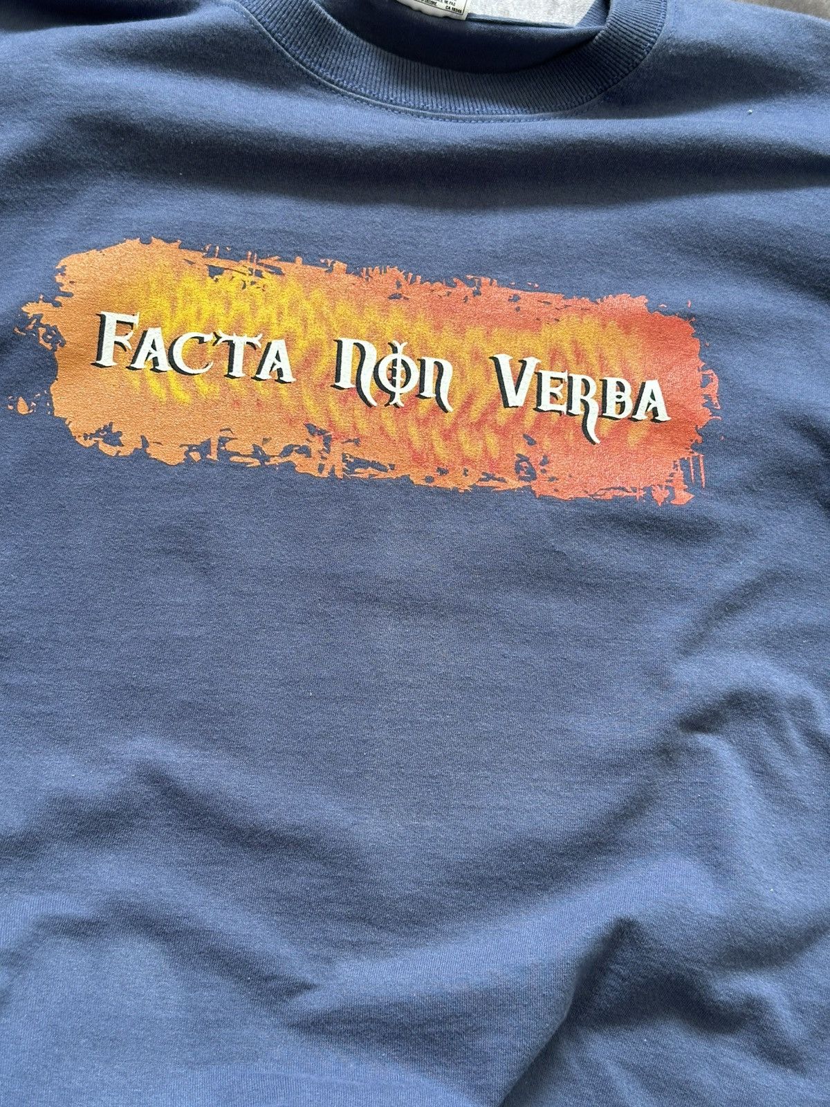 Vintage Vtg 00s Magic The Gathering Facta Non Verba Reya Tee Size US L / EU 52-54 / 3 - 16 Thumbnail