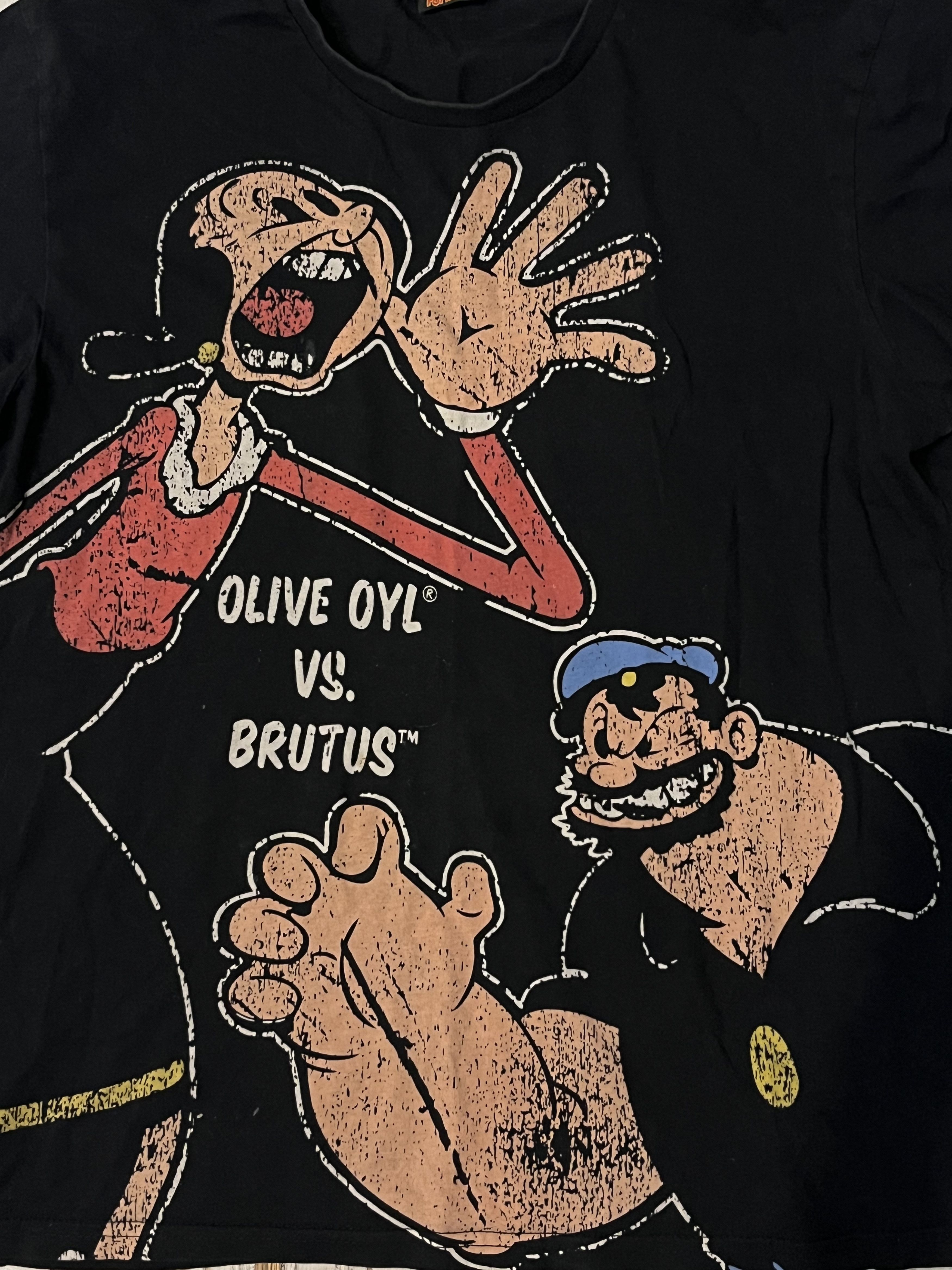 Cartoon Network × Universal Studios × Vintage Vintage Popeye Olive Oyl vs Brutus Cartoon Network Movie Tee Size US L / EU 52-54 / 3 - 6 Thumbnail