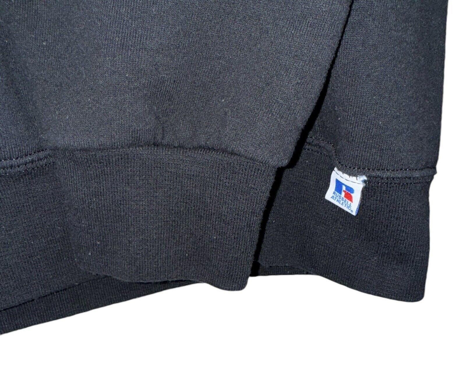 Designer Vintage Russell Athletics Black Full Zip Hoodie Sz 2XL Size US 40 / EU 56 - 3 Thumbnail