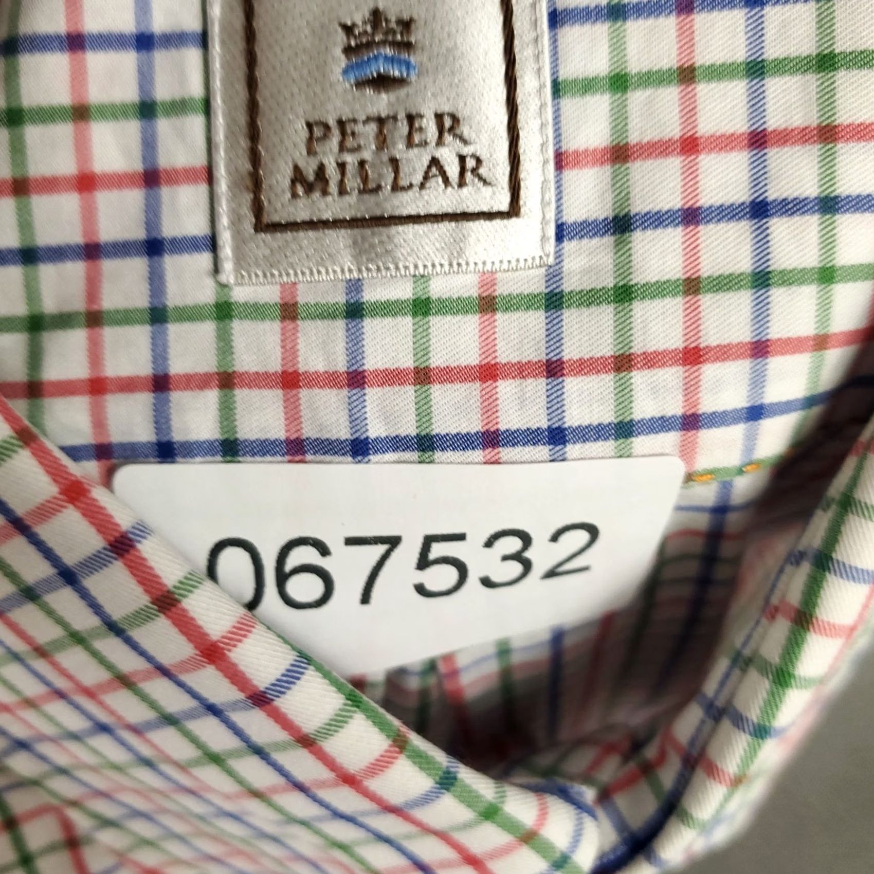 Peter Millar Peter Millar Shirt Mens XL Red White Blue Check Button-Up Long Sleeve Size US XL / EU 56 / 4 - 8 Thumbnail