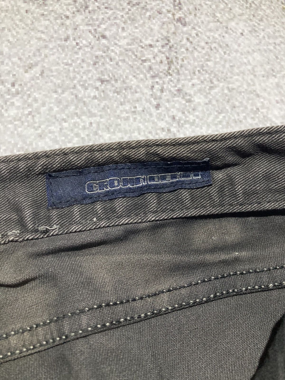 Japanese Brand 2000s Crown Denim Ripped Clawmark Denim Jeans Punk Gothic Size US 27 - 20 Thumbnail