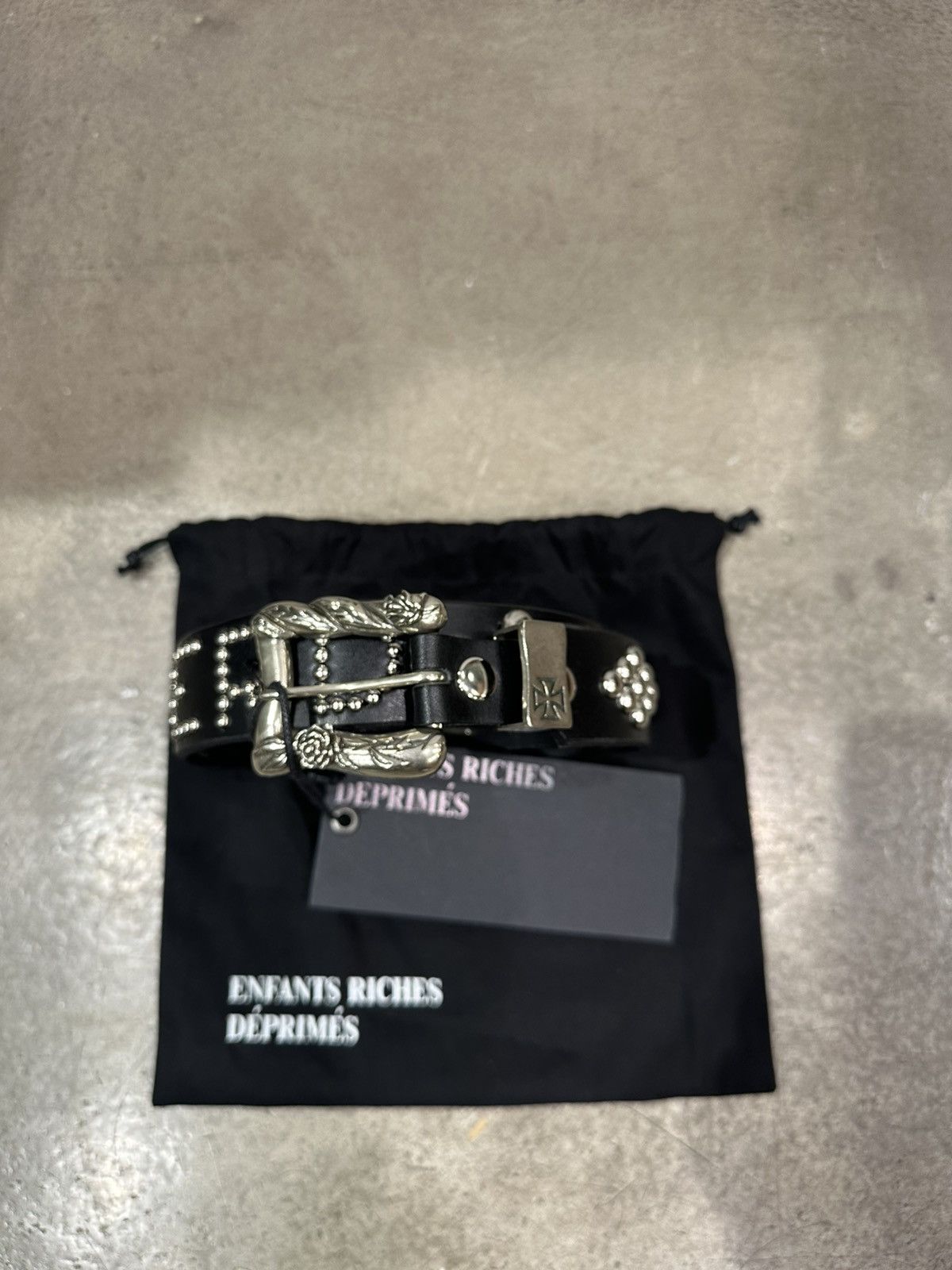 Enfants Riches Deprimes ENFANTS RICHES DEPRIMES - Stud Belt Black Size 36 - 2 Thumbnail