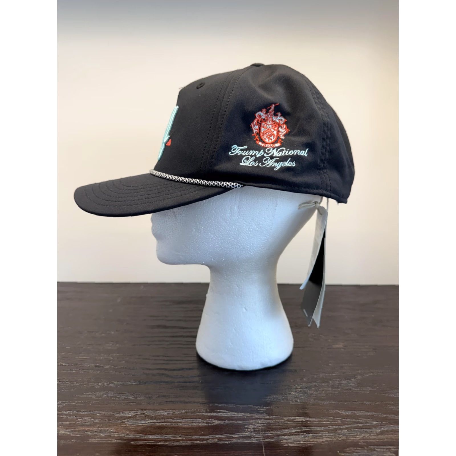 Adidas Adidas Hat Womens One Size Black Golf 5 Panel Snap Back Trump National Los Angeles Embroidered Logo Size ONE SIZE - 5 Thumbnail
