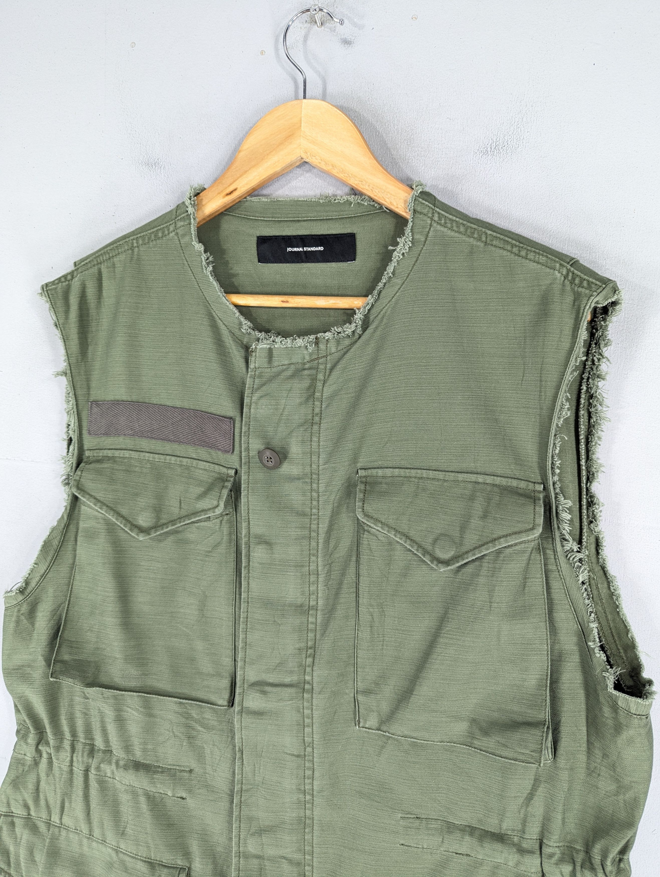 Japanese Brand × Journal Standard Journal Standard Green Army Vest Zipper Jacket Size US L / EU 52-54 / 3 - 4 Thumbnail