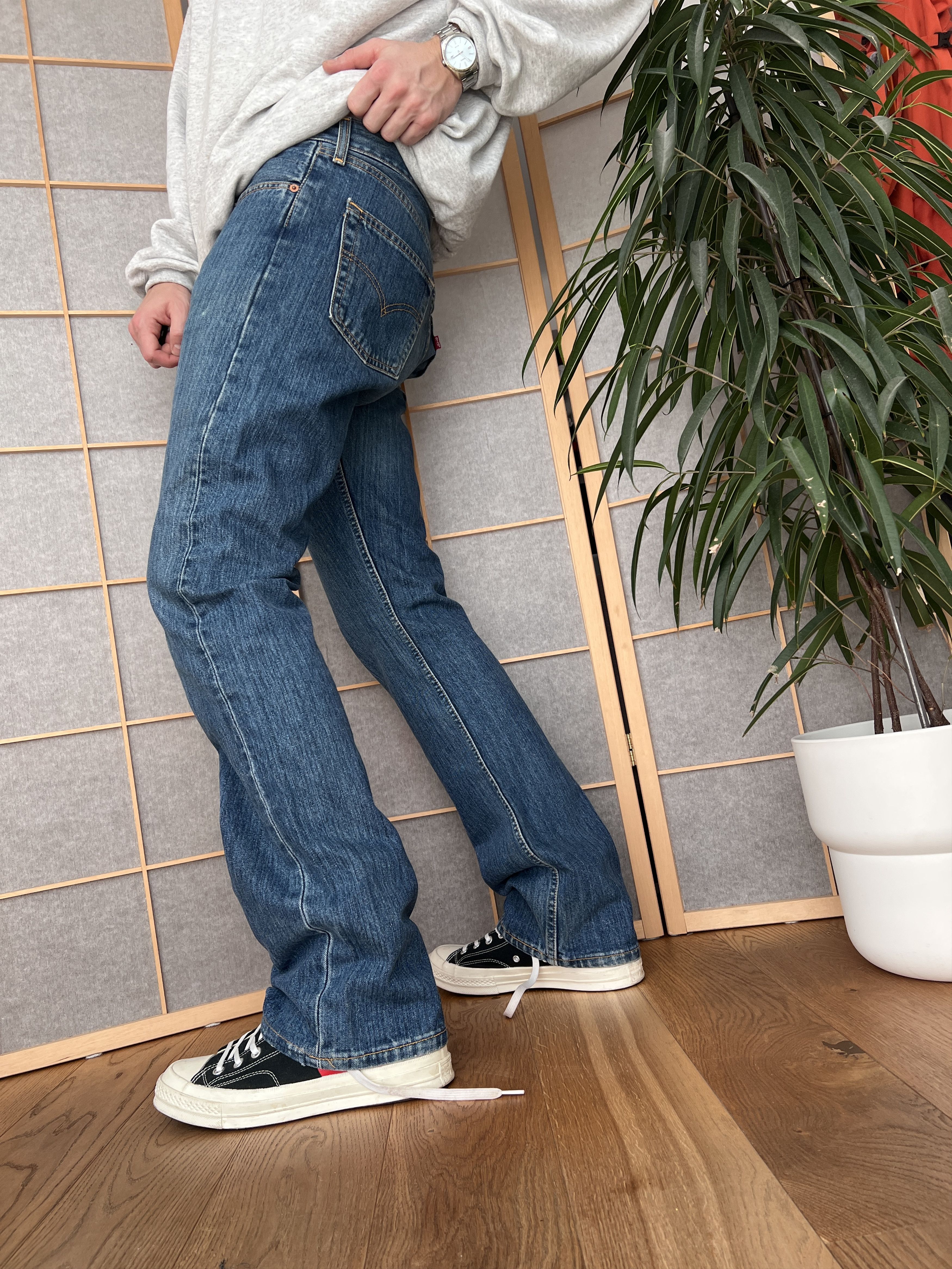 Levi's Vintage Clothing Levis 555 04 Flared boot cut vintage 2000s Retro denim jeans Size US 32 / EU 48 - 7 Thumbnail