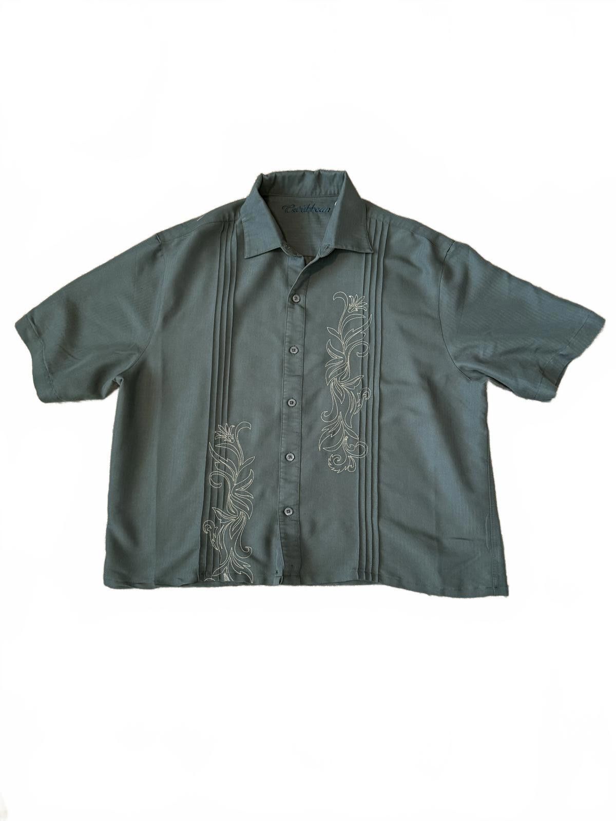 Designer Men Boxy Crop Graphic Design Button Up Shirt Size US L / EU 52-54 / 3 - 2 Thumbnail