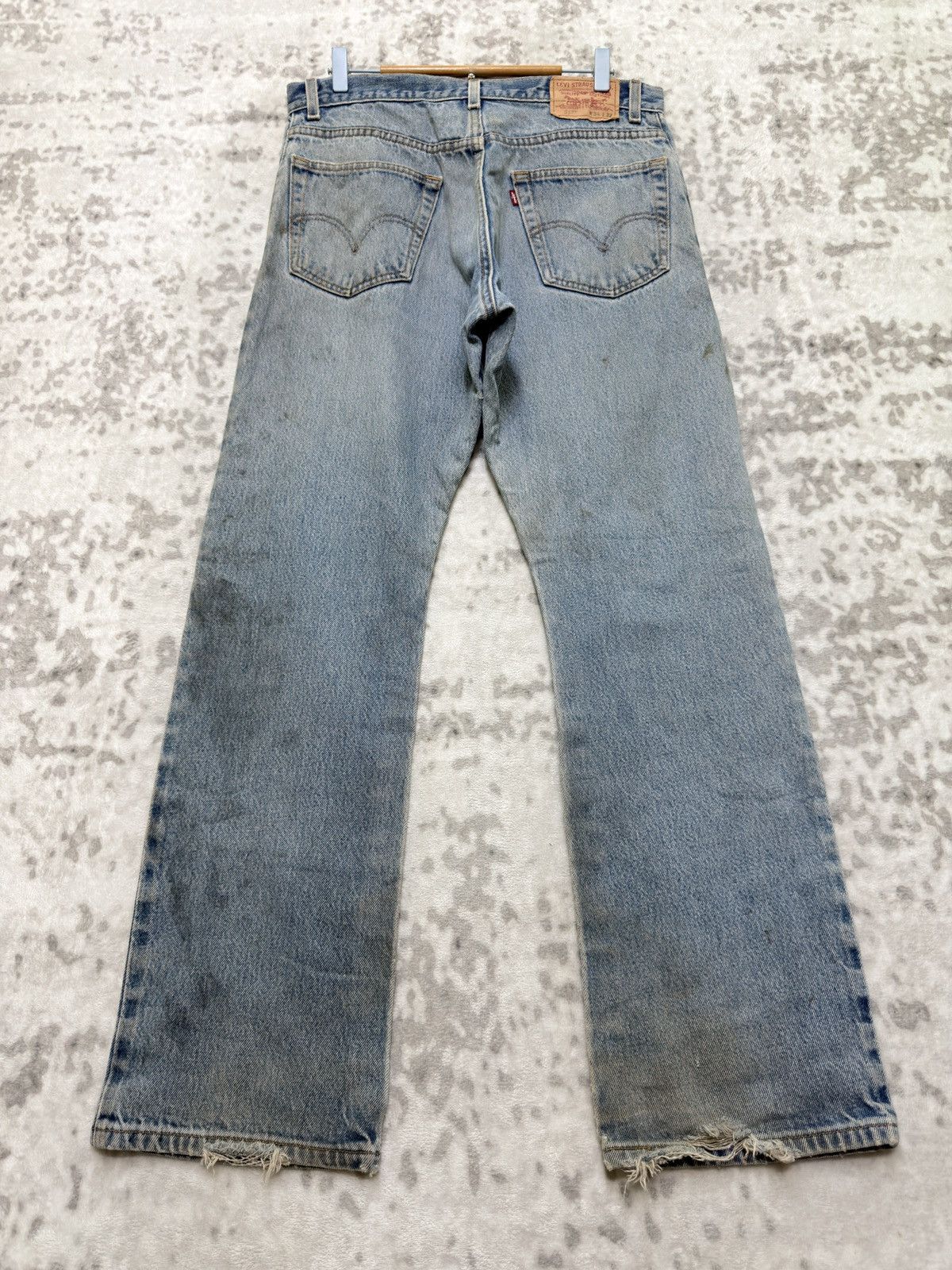 Levi's Vintage Levi’s 517 Thrashed Distressed Slightly Flare Denim Size US 32 / EU 48 - 2 Thumbnail