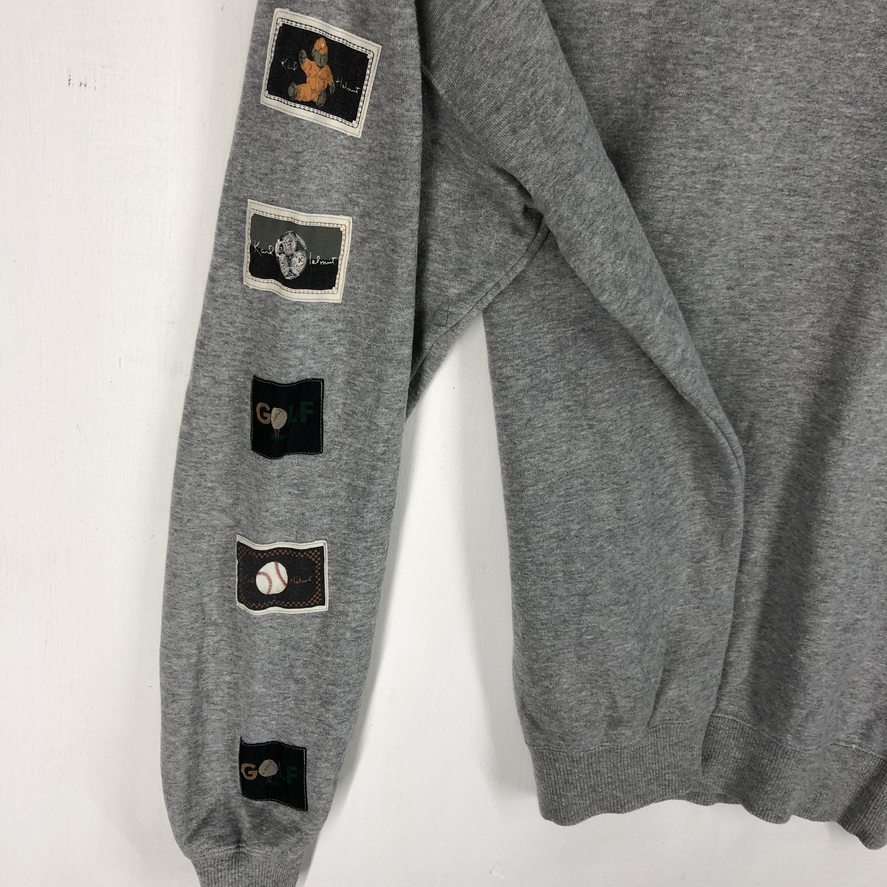 Karl Helmut KARL HELMUT SPORTS Patch Logo Crew Neck Sweatshirt #2589-92 Size US L / EU 52-54 / 3 - 7 Thumbnail