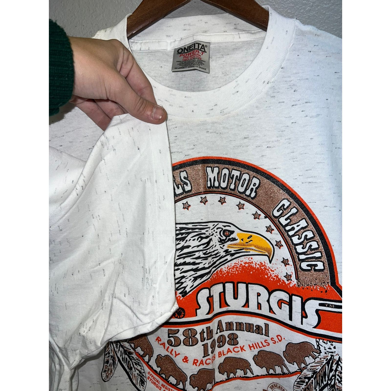 Vintage Vintage Sturgis 1998 Shirt 58th Rally And Races Tee 90s 2XL Size US XXL / EU 58 / 5 - 6 Thumbnail