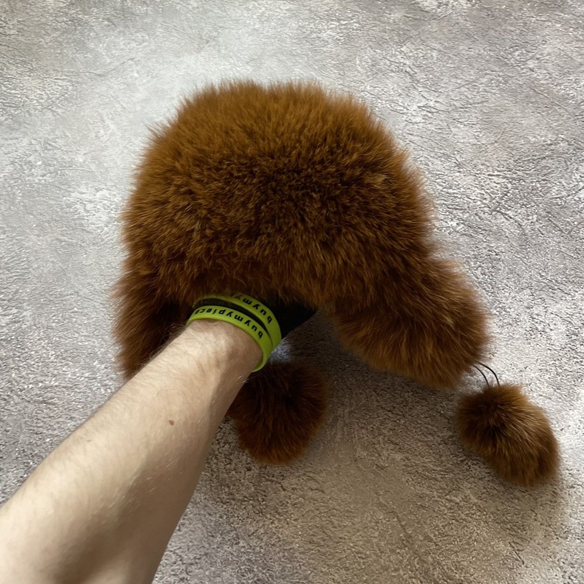 Vintage Vintage 90s Mohair Ushanka Beanie Faux Fur Brown Slim OS Size ONE SIZE - 2 Thumbnail