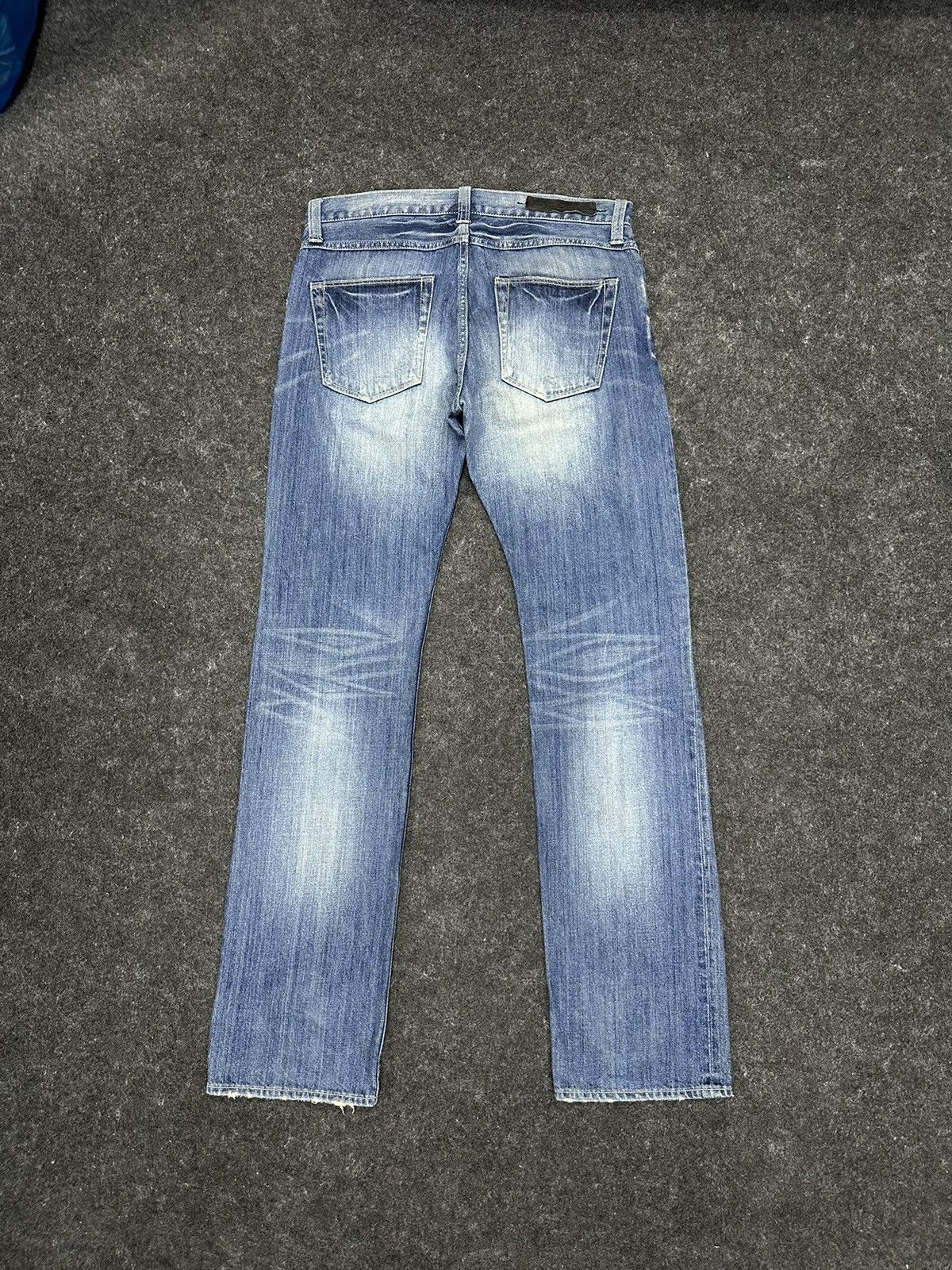 BUFFALO BOBS × Japan Blue × KOJIMA GENES Japan Blue Faded Washed Distressed Denim F57 Size US 31 - 3 Thumbnail