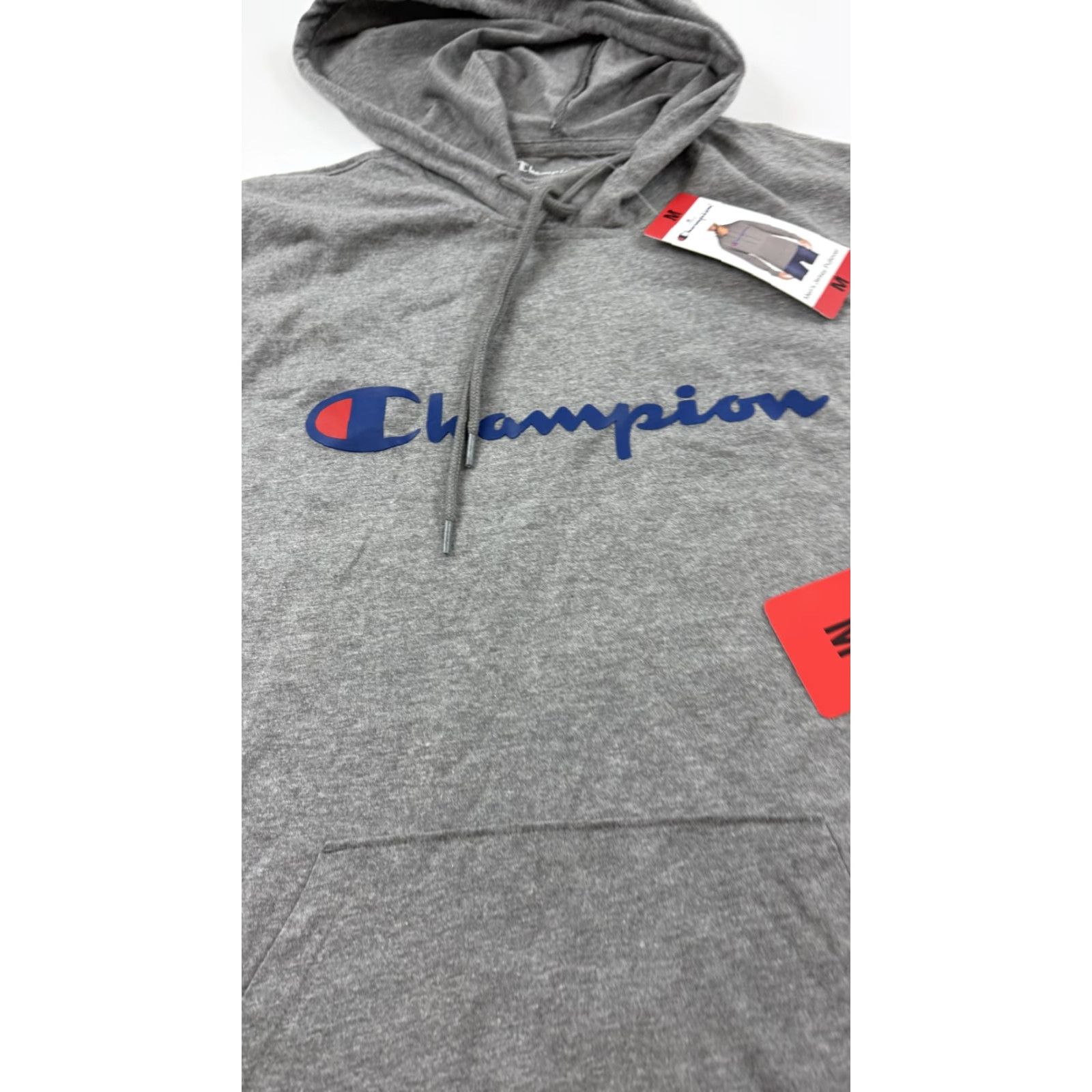Champion Champion Hoodie Men Medium Gray Oxford Heather Jersey Pullover Athletic All Seasons Sports 90s Logo Size US M / EU 48-50 / 2 - 2 Thumbnail