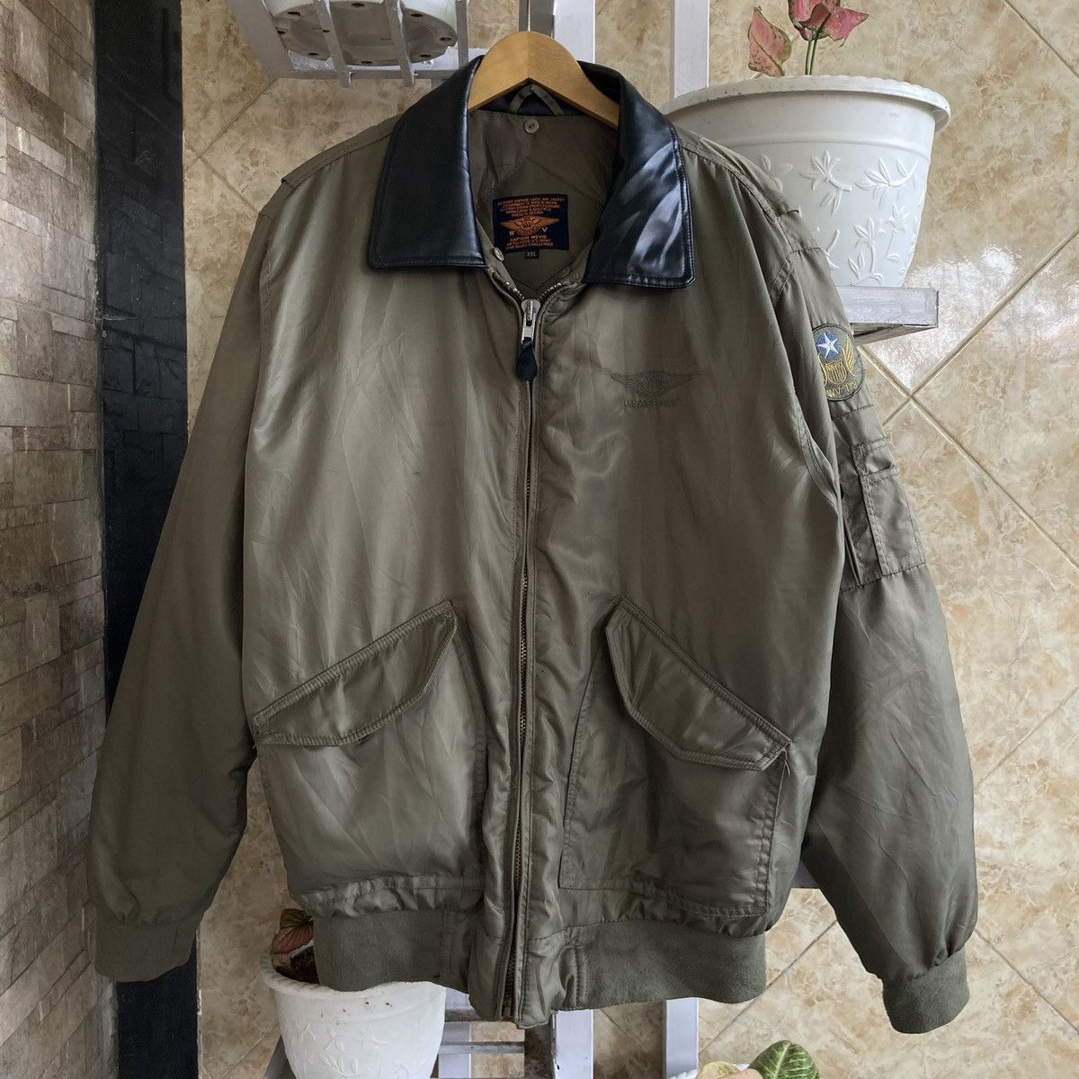 Vintage Vtg Wevic Air Fly Force US Army MA Bomber Military OG Jacket Size US XXL / EU 58 / 5 - 1 Thumbnail