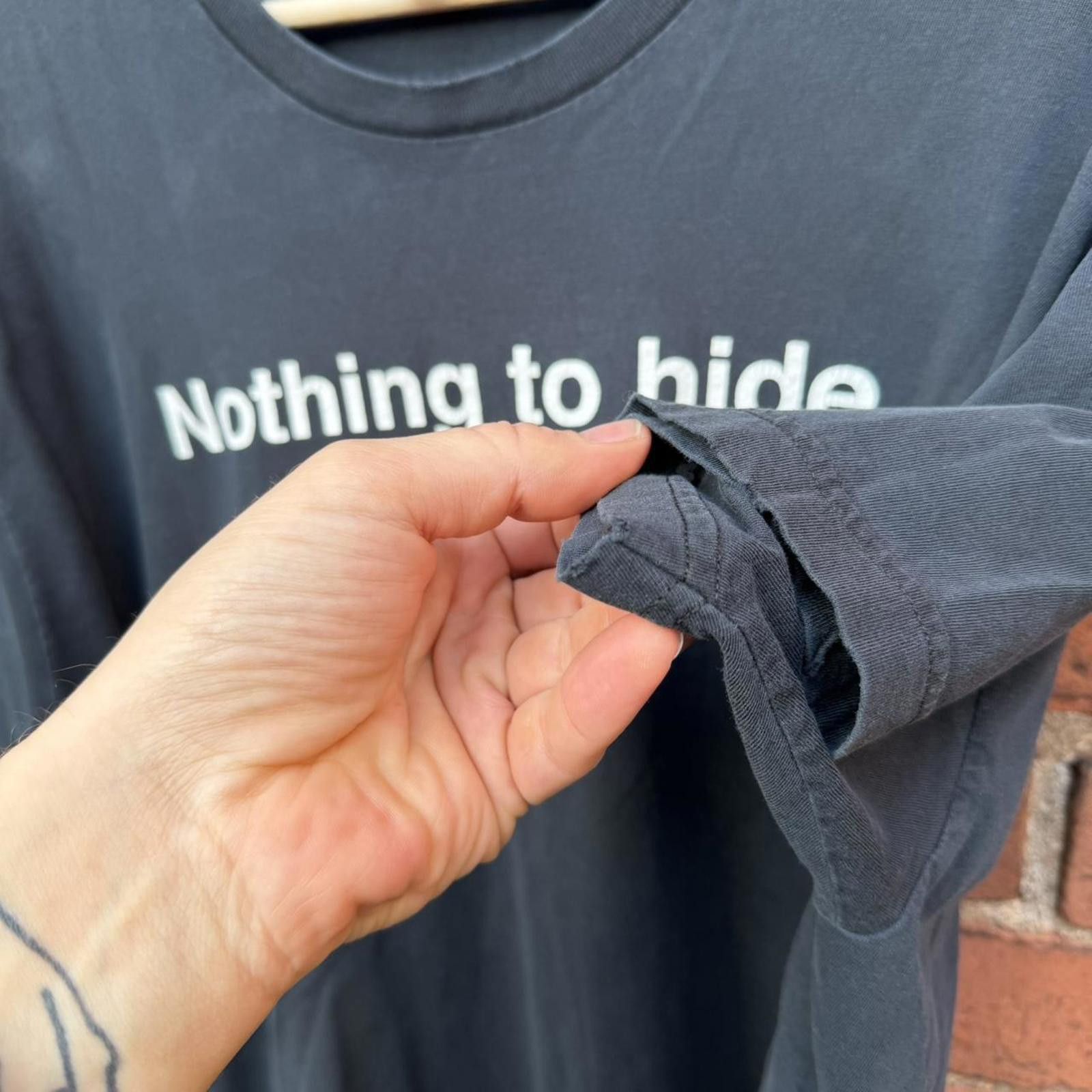 American Apparel Vintage matthew good nothing to hide t shirt 00s XL Size US XL / EU 56 / 4 - 6 Thumbnail