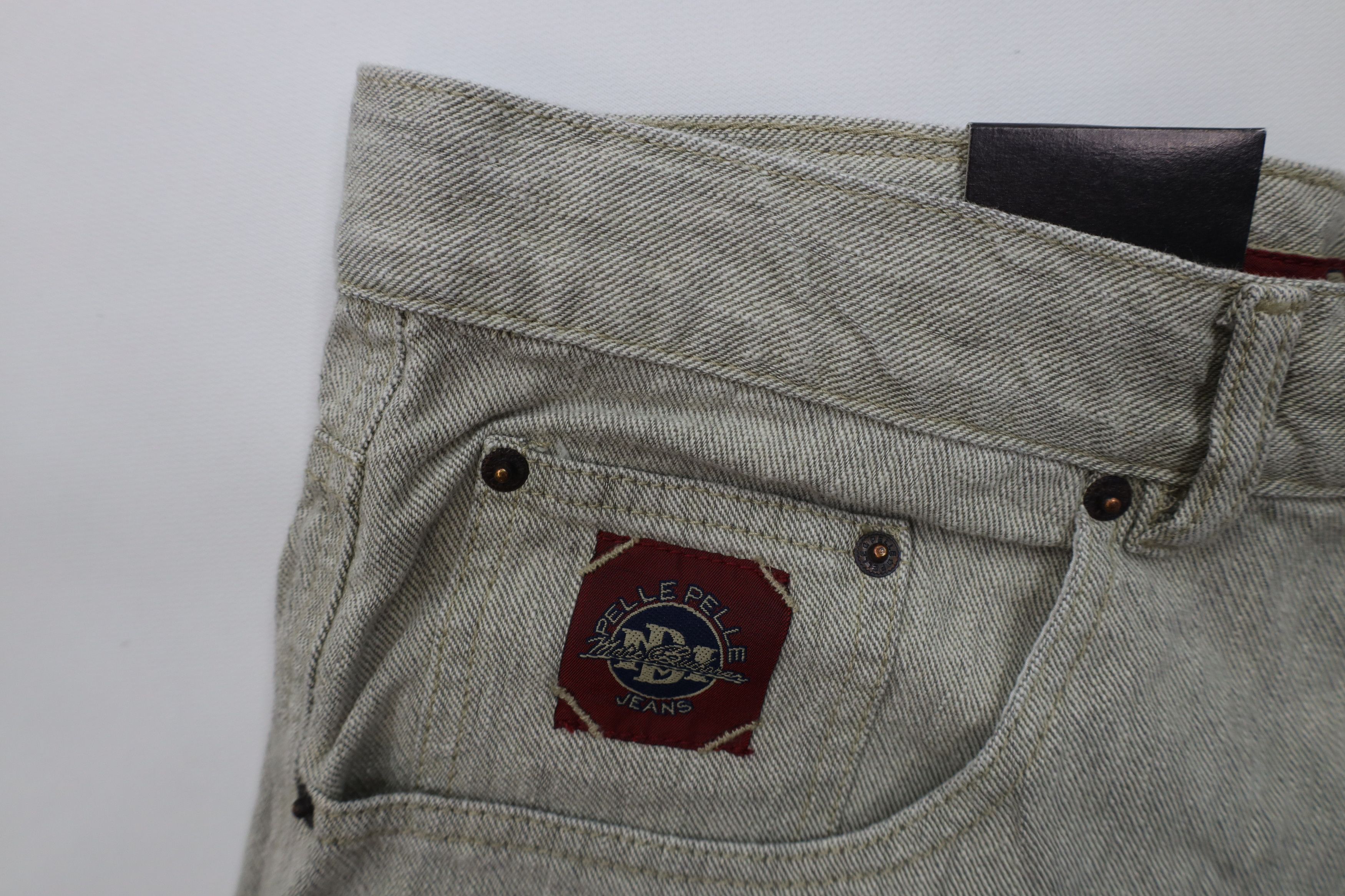 Pelle Pelle Deadstock Vintage 90s Pelle Pelle Wide Leg Jeans Linen Denim Size US 38 / EU 54 - 6 Thumbnail