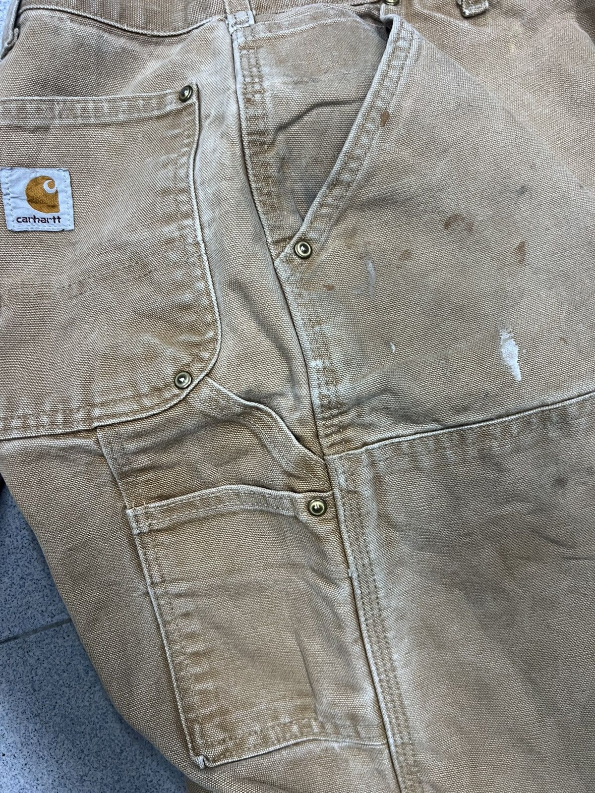 Carhartt × Vintage Vintage Carhartt Double Knee Carpenter Pant Faded Distressed Size US 34 / EU 50 - 12 Thumbnail