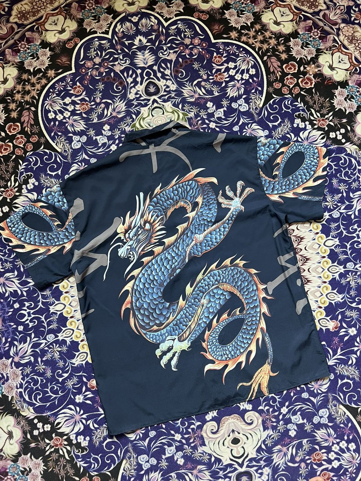 Japanese Brand Vintage Dragon Print Sukajan Y2K Japanese Button Up Size US L / EU 52-54 / 3 - 9 Thumbnail