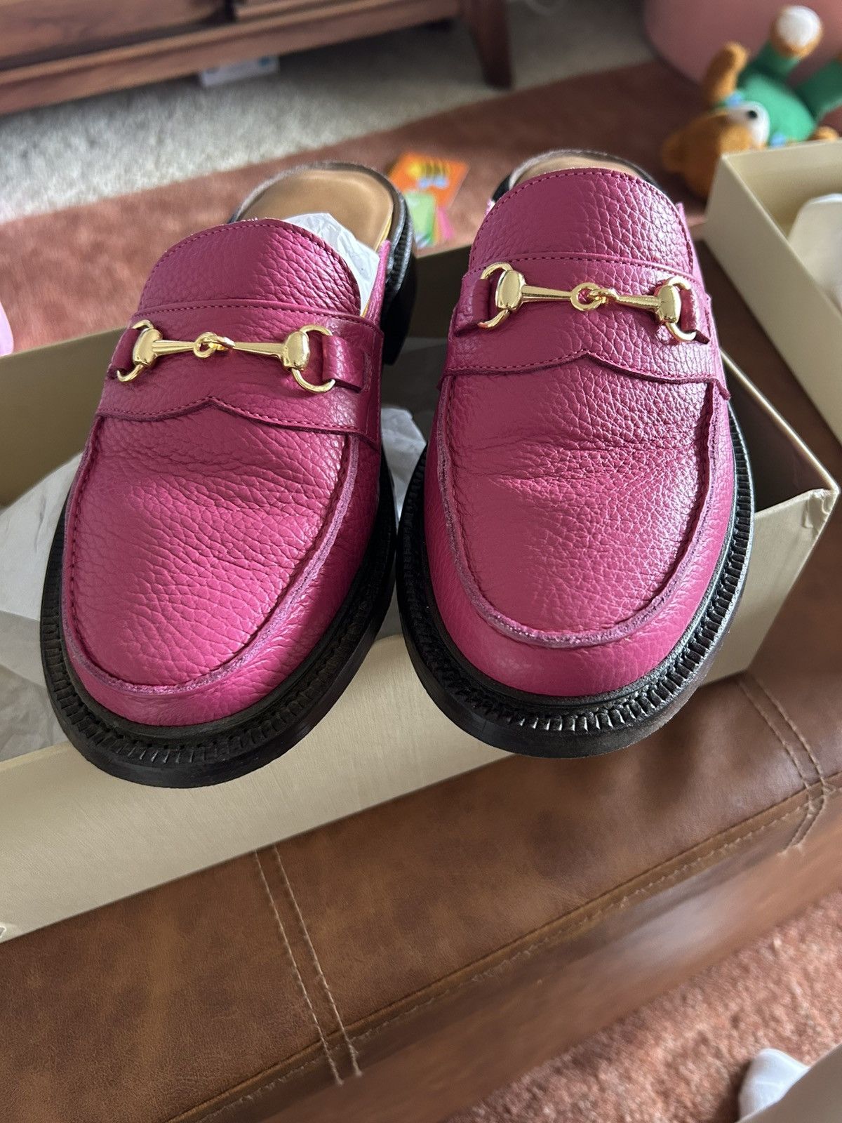 Blackstock & Weber - Vibrant Pink Genuine Leather Loafer  Mule Blackstock & Weber Blackstock & Weber Clasico Loafer - Pink  main image 2