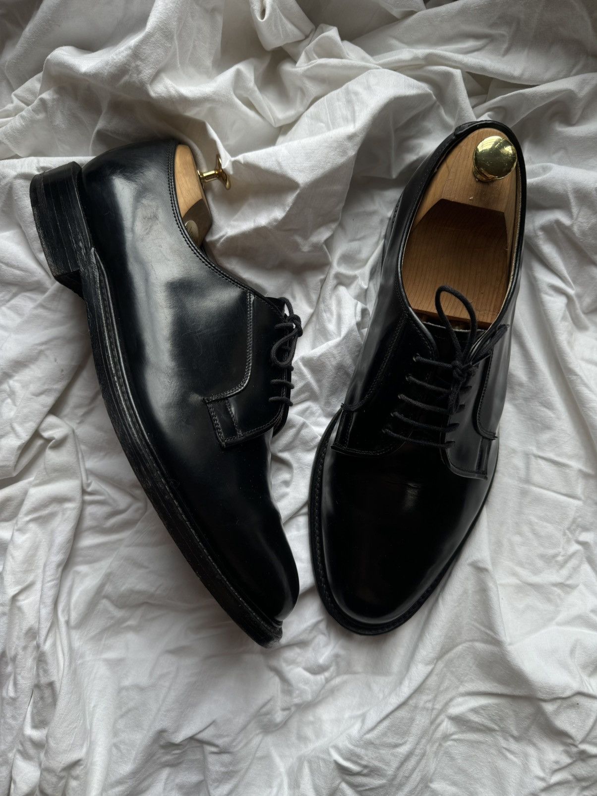 Loake Loake 771B Black classic polished leather derby Size US 11 / EU 44 - 3 Thumbnail