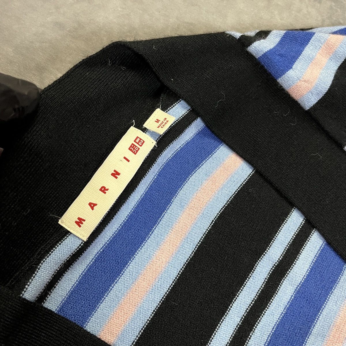 Marni 2000s MarnixUniqlo Women Striped Cropped Cardigan Blue Size M / US 6-8 / IT 42-44 - 5 Thumbnail