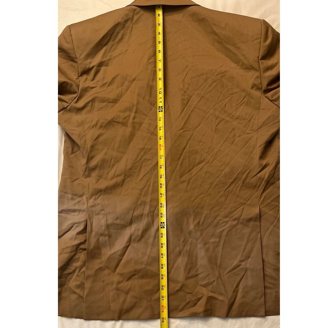 Stefano Ricci Stefano Ricci Tan 100% Wool Blazer Sport Jacket Size: 58 Size 54R - 9 Thumbnail