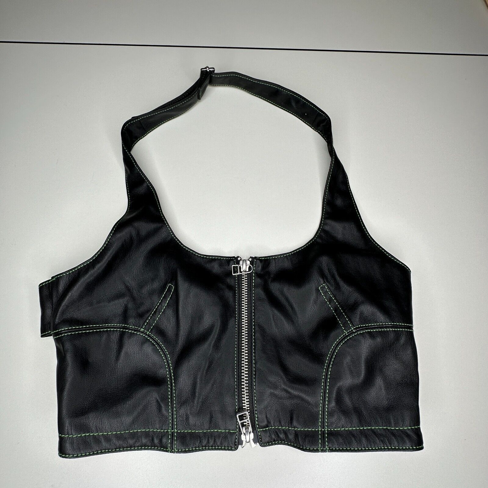 Eckhaus Latta NWOT Eckhaus Latta Black Halterneck Tonal Stitch Scoop Neck Size M / US 6-8 / IT 42-44 - 1 Thumbnail