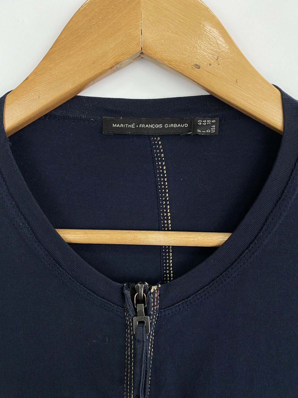 Marithe + Francois Girbaud 🇫🇷 Marithe Francois Girbaud Le Jean De Hybrid Zip Hoodie Size M / US 6-8 / IT 42-44 - 4 Thumbnail