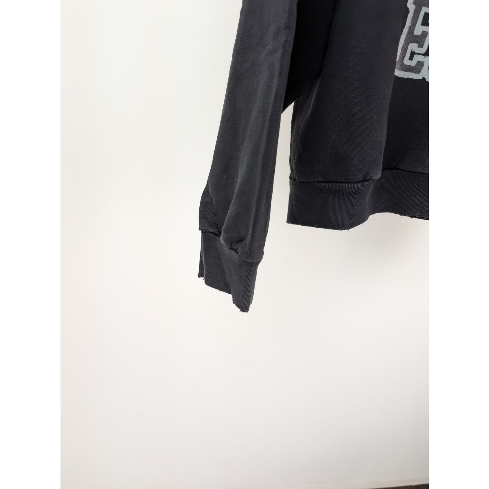 Balenciaga o1rshd1 DIY College No Pocket Medium Fit Hoodie Washed Black Size US M / EU 48-50 / 2 - 6 Thumbnail