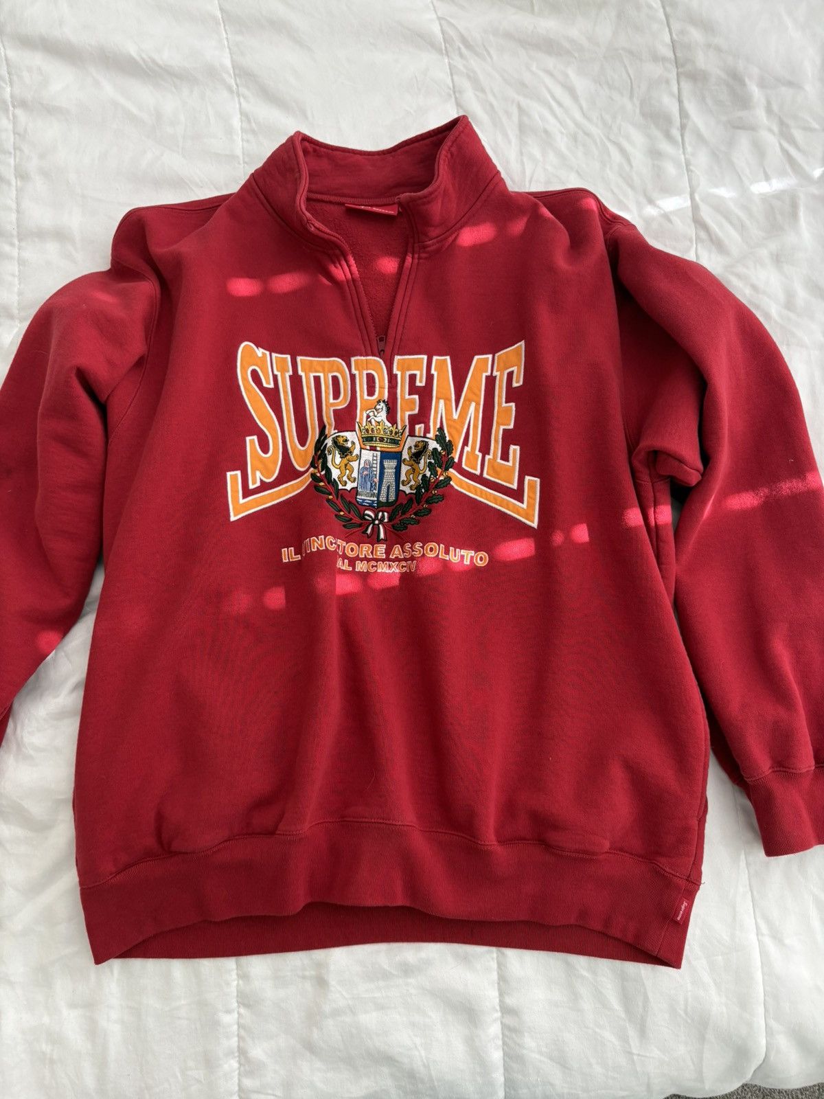 Supreme Supreme FW07 Striped Crest Hoodie | Grailed