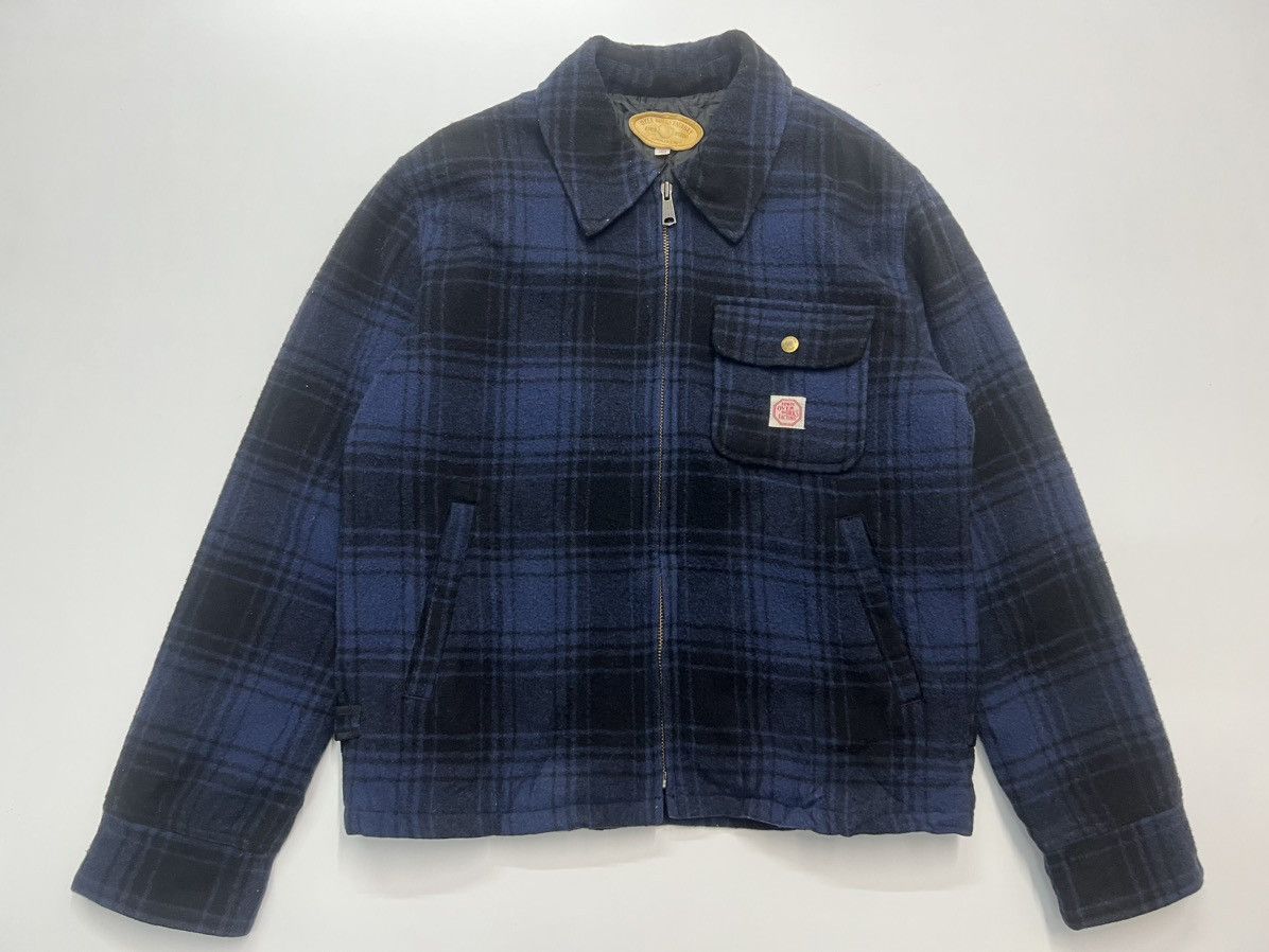 image of Edwin Wool Plaid Zipper Jacket in Black, Men's (Size Medium)