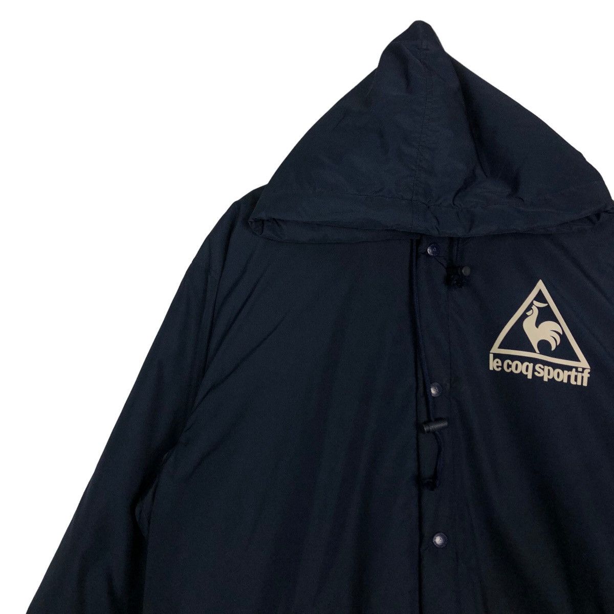 Japanese Brand 🔥Vtg Long Jacket Le Coq Sportif Big Logo Coach Jacket Size US L / EU 52-54 / 3 - 7 Thumbnail