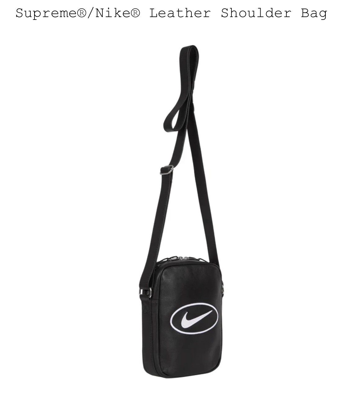 Nike × Supreme Supreme/ Nike Leather Shoulder Bag | Grailed
