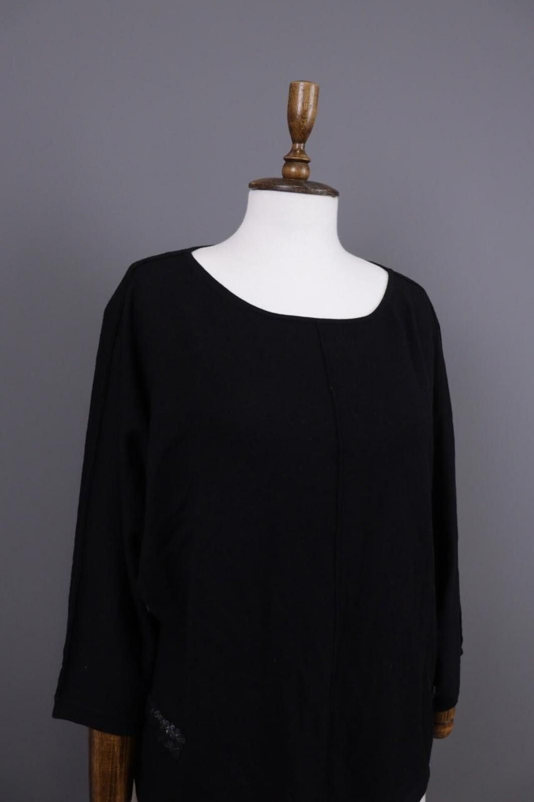 Escada LAUREL Black Lagenlook Relaxed Sweater Size I 48 / USA 12 Size XL / US 12-14 / IT 48-50 - 5 Thumbnail