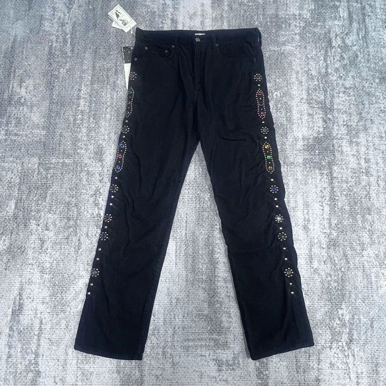 Kapital Kapital Corduroy gemstone trousers washed to make old strai Size US 34 / EU 50 - 1 Thumbnail