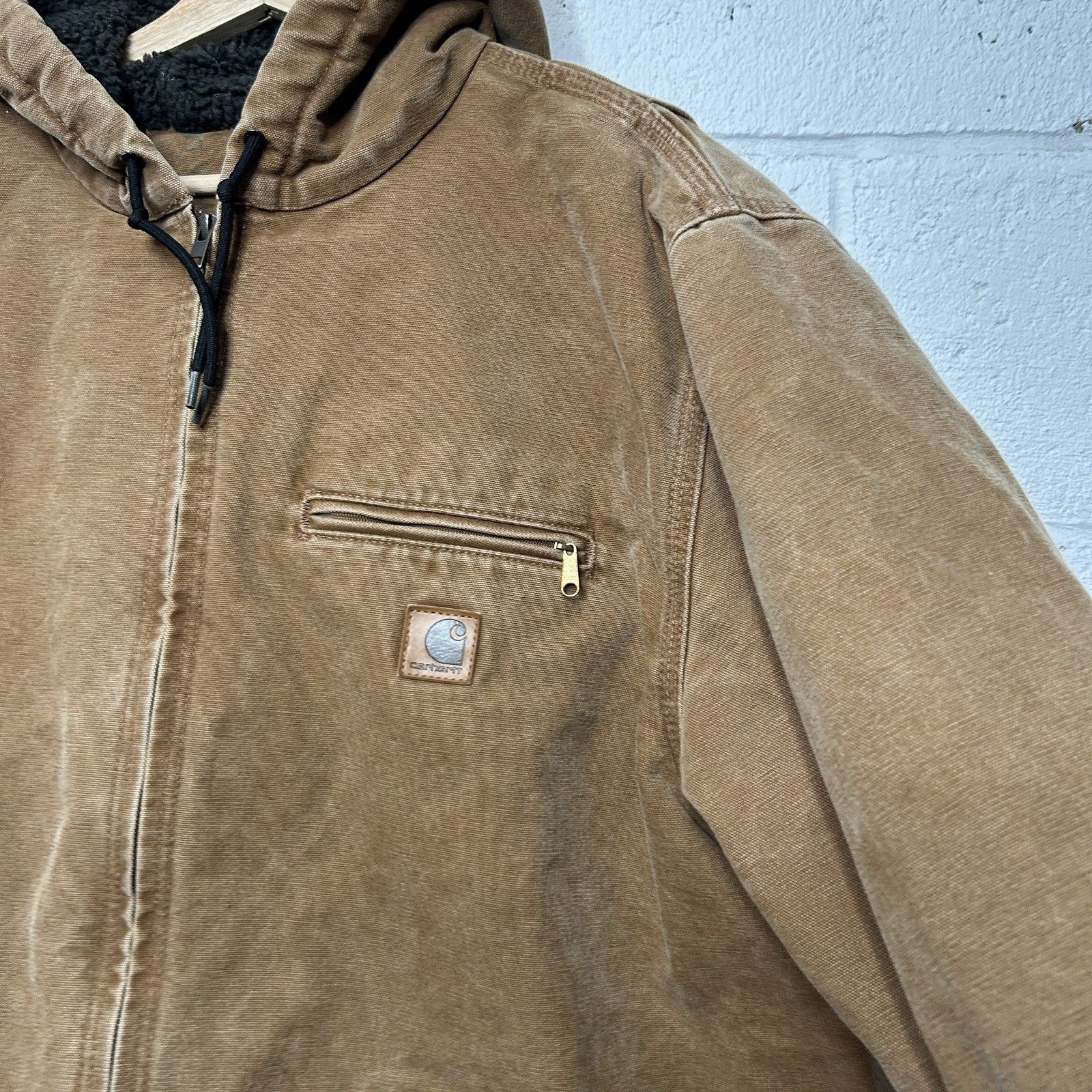 Carhartt Carhartt Sherpa-Lined Hooded Detroit Jacket “Brown” J141 Size US XL / EU 56 / 4 - 3 Thumbnail