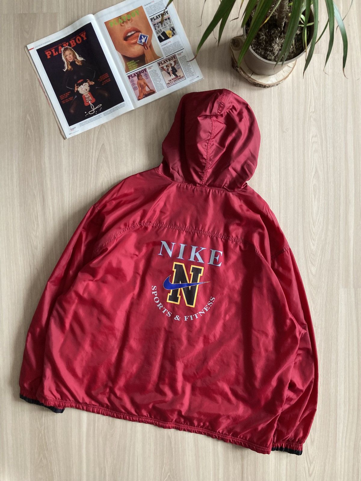 Vintage Vintage RARE Nike Big Logo Nylon Jacket 90s Size US XL / EU 56 / 4 - 2 Thumbnail