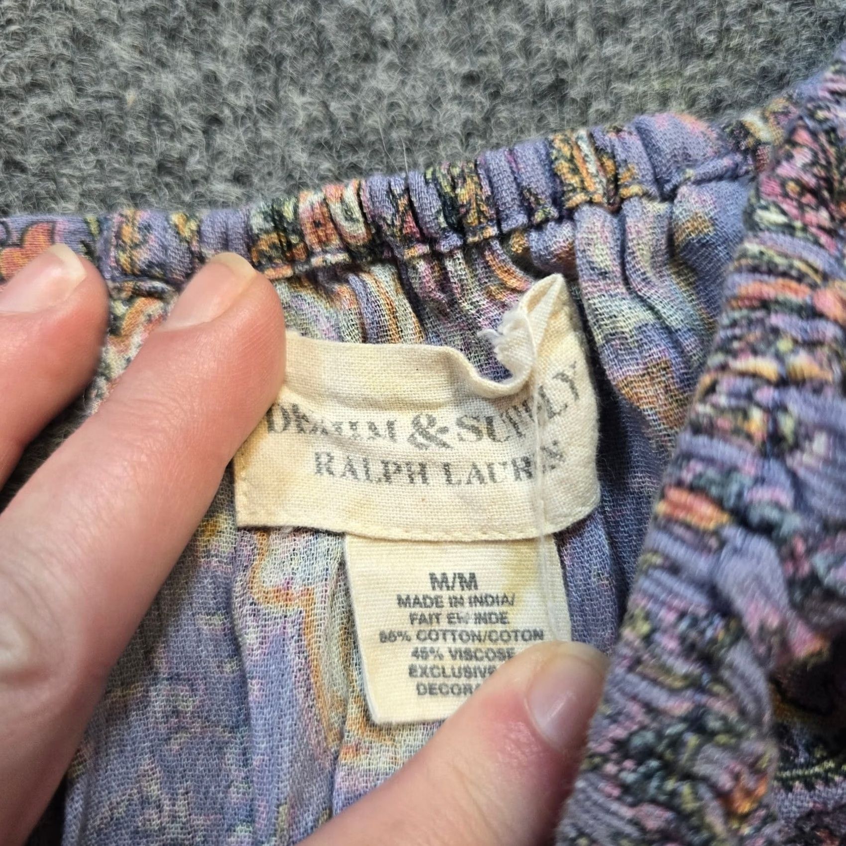 Ralph Lauren VINTAGE Denim & Supply Ralph Lauren Dress Womens M Purple Paisley Boho Hippie Casual Size M / US 6-8 / IT 42-44 - 5 Thumbnail