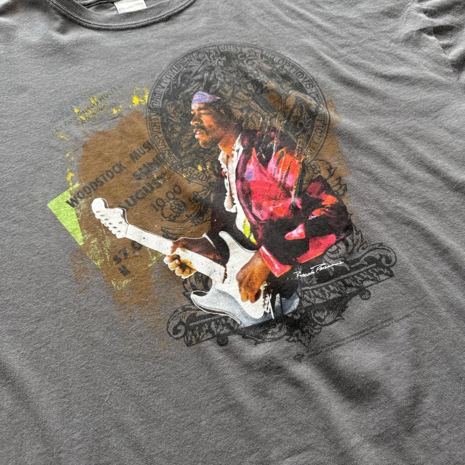 Other Jimi Hendrix Vintage Y2k 2007 Rock Music Faded Grey T-Shirt Size US XXL / EU 58 / 5 - 3 Thumbnail