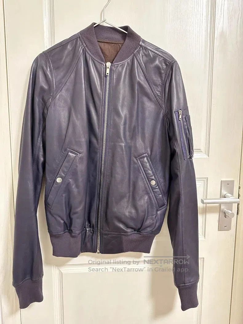Rick Owens Rick Owens MA1 Lambskin Leather Jacket . Size US L / EU 52-54 / 3 - 1 Thumbnail