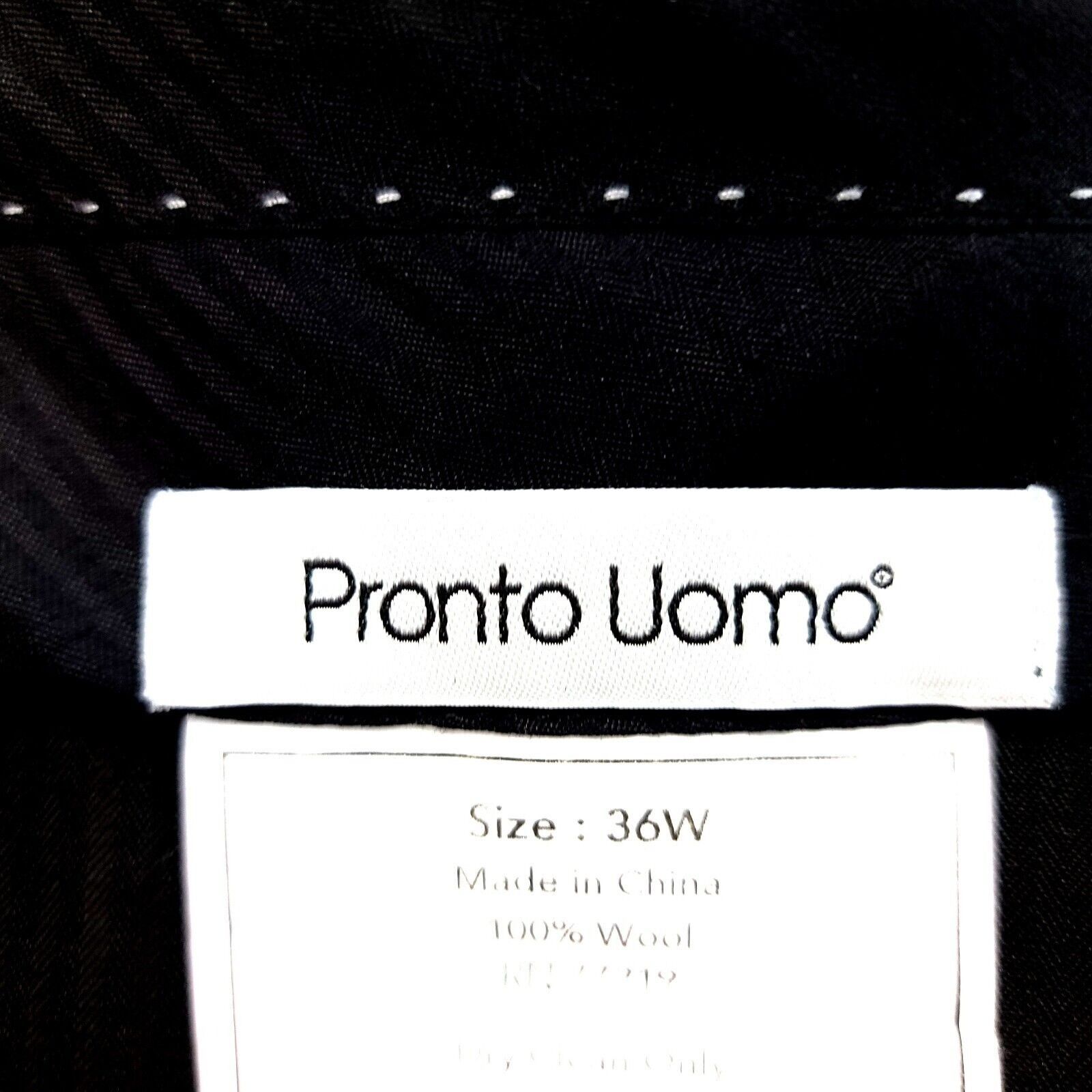 Pronto Uomo Pronto Uomo Wool Gray Flat Front Mid Rise Dress Pants 39/30 Size 38R - 5 Thumbnail