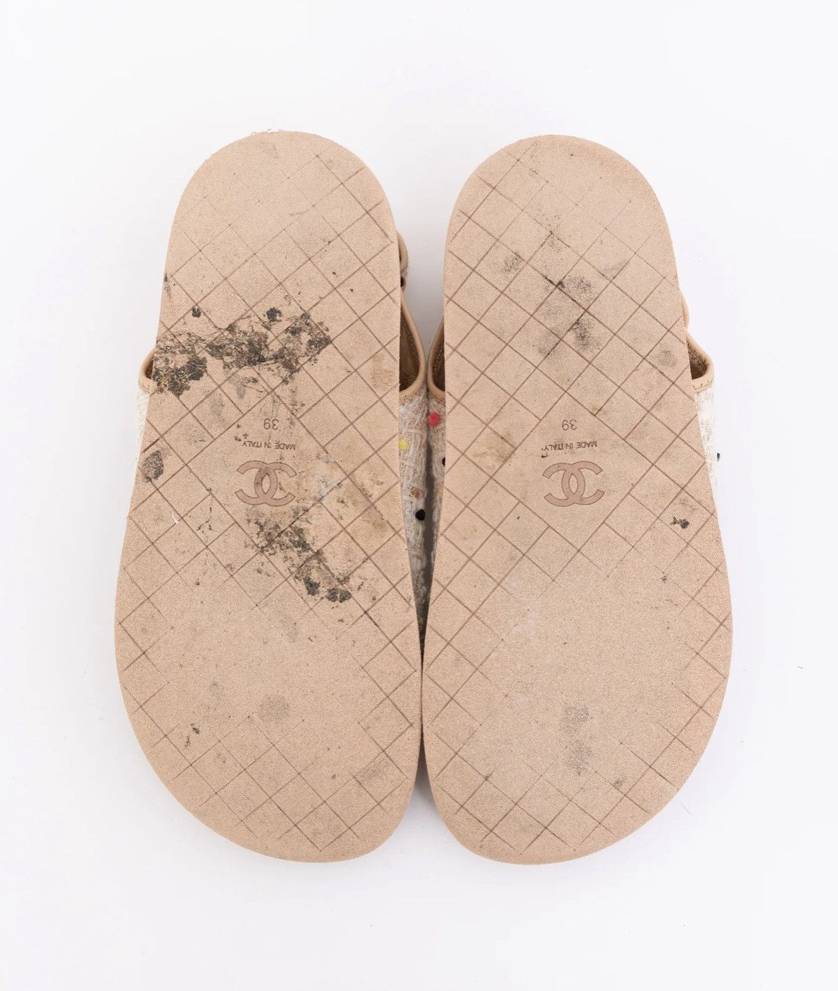Chanel Authenticity Certificate✅ Chanel Tweed Dad Sandals 💕 Size US 8 / IT 38 - 5 Thumbnail