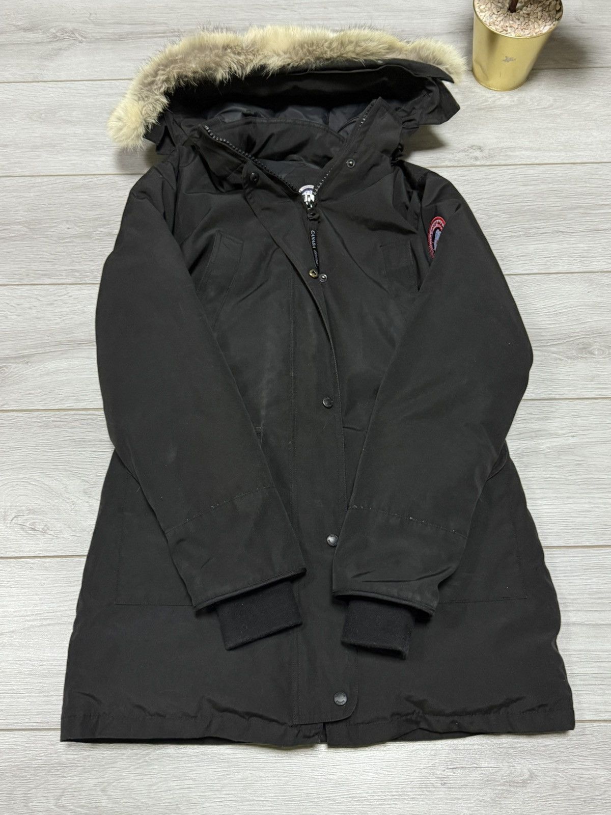 Canada Goose × Vetements Canada Goose Trillium Parka down jacket hood Coyote fur Size M / US 6-8 / IT 42-44 - 11 Thumbnail