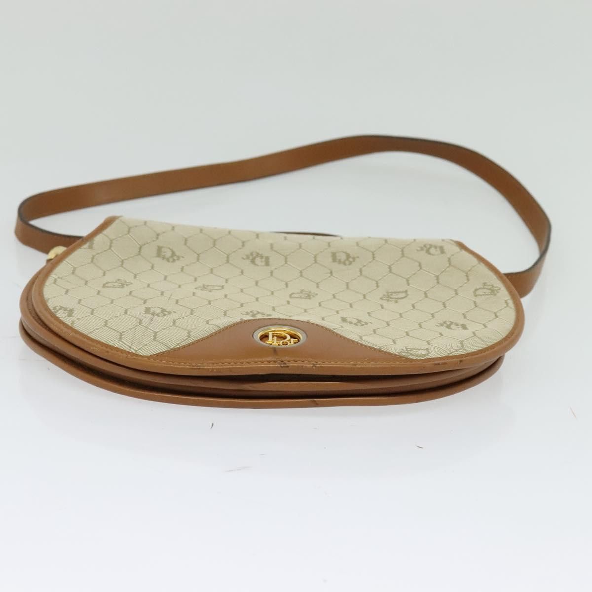 Dior DIOR Honeycomb Canvas Shoulder Bag Pvc Beige Gold Size ONE SIZE - 9 Thumbnail
