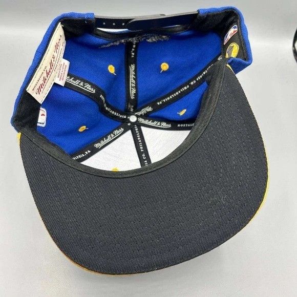 Mitchell & Ness Golden State Warriors GSW Hat Men Big Logo Snap Back Wool Size ONE SIZE - 2 Thumbnail