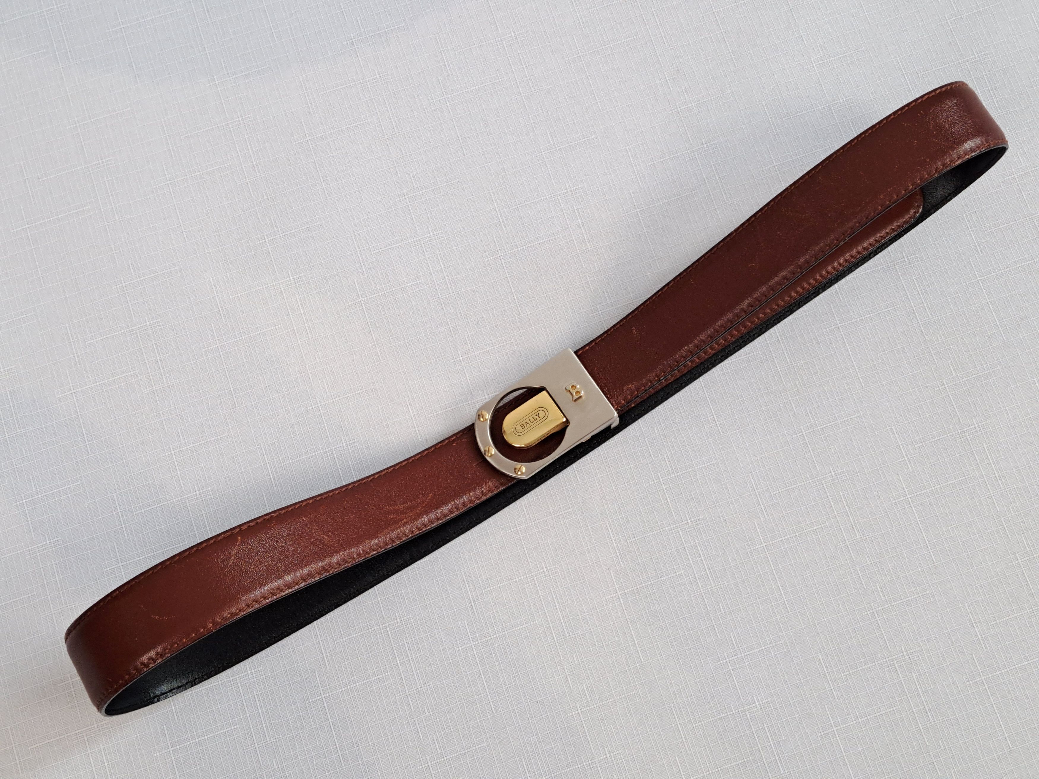 Bally × Vintage Vintage BALLY leather belt. Size ONE SIZE - 5 Thumbnail