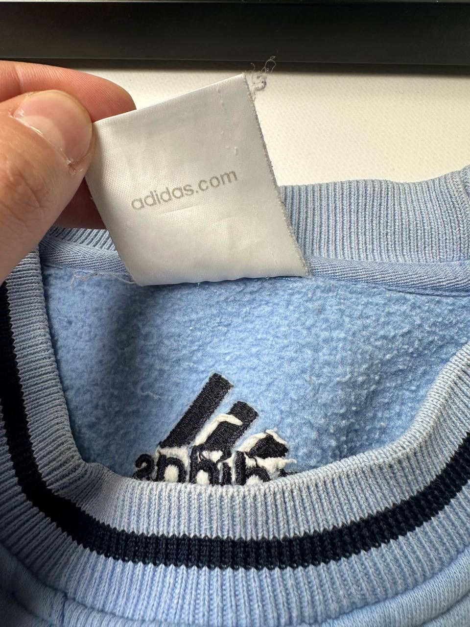 Adidas Vintage 90s Adidas Blue Sweatshirt Mini Logo Size US S / EU 44-46 / 1 - 6 Thumbnail