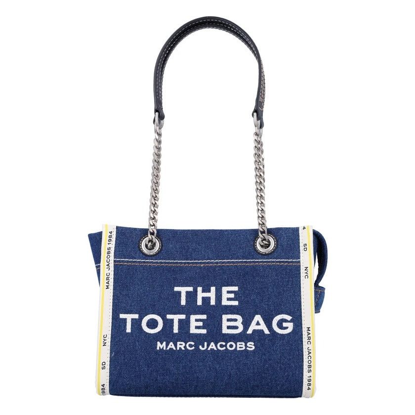 Marc Jacobs The Small Tote Shoulder Bag Denim Tote Sealed in Blue, Women's