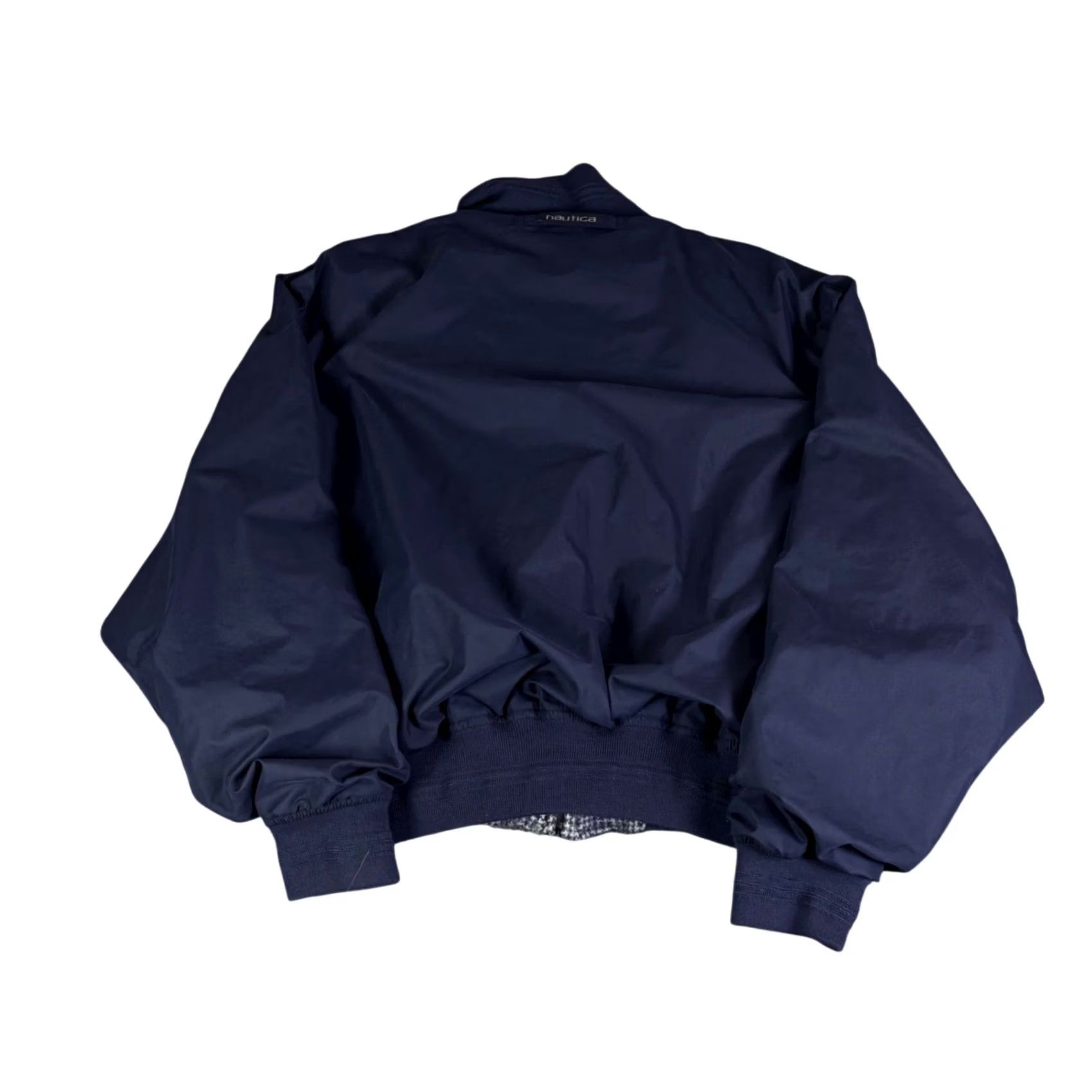 Nautica VINTAGE Nautica Bomber Jacket Navy Blue Full Zip Lined Mens XL 90s Jacket Size US XL / EU 56 / 4 - 2 Thumbnail