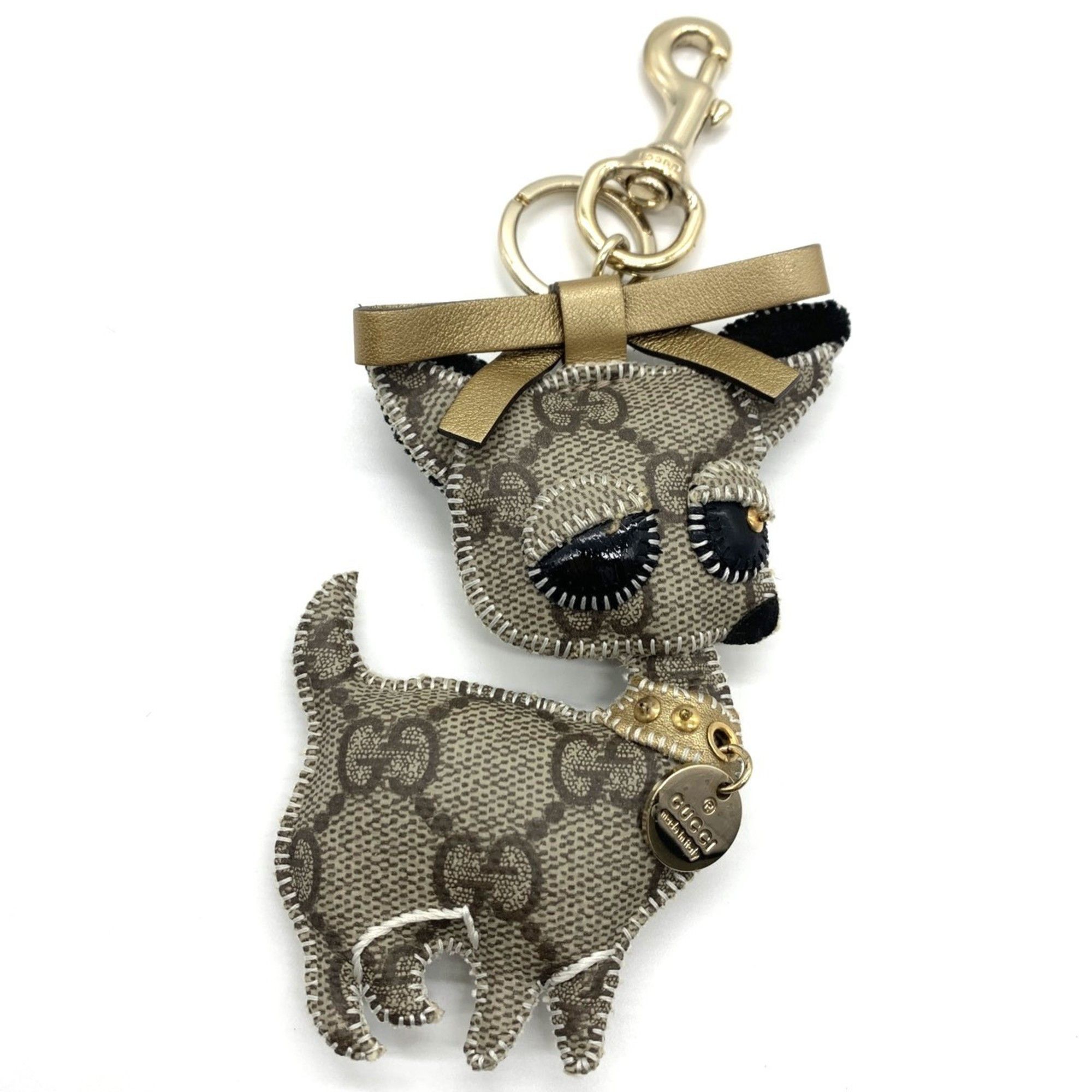 Gucci Gucci GG Plus Guccioli Chihuahua Charm Bag Keychain Key Ring 206081 GUCCI Size ONE SIZE - 1 Thumbnail