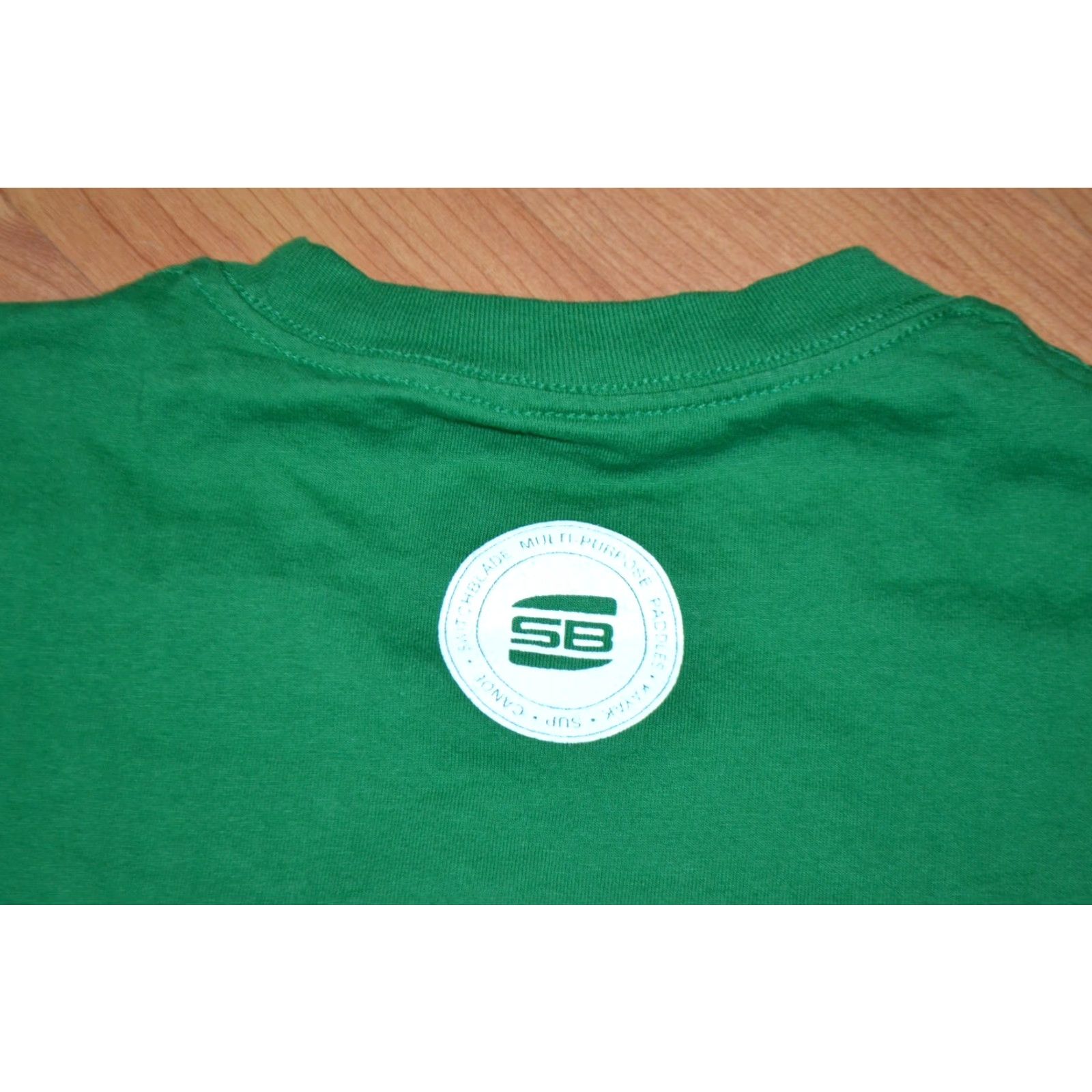 Vintage Switchblade Paddles T Shirt Kayak Canoe Paddle Board Green M Mens Graphic Tee Short Sleeve 100% Cotton Regular 2000s? Size US M / EU 48-50 / 2 - 4 Thumbnail
